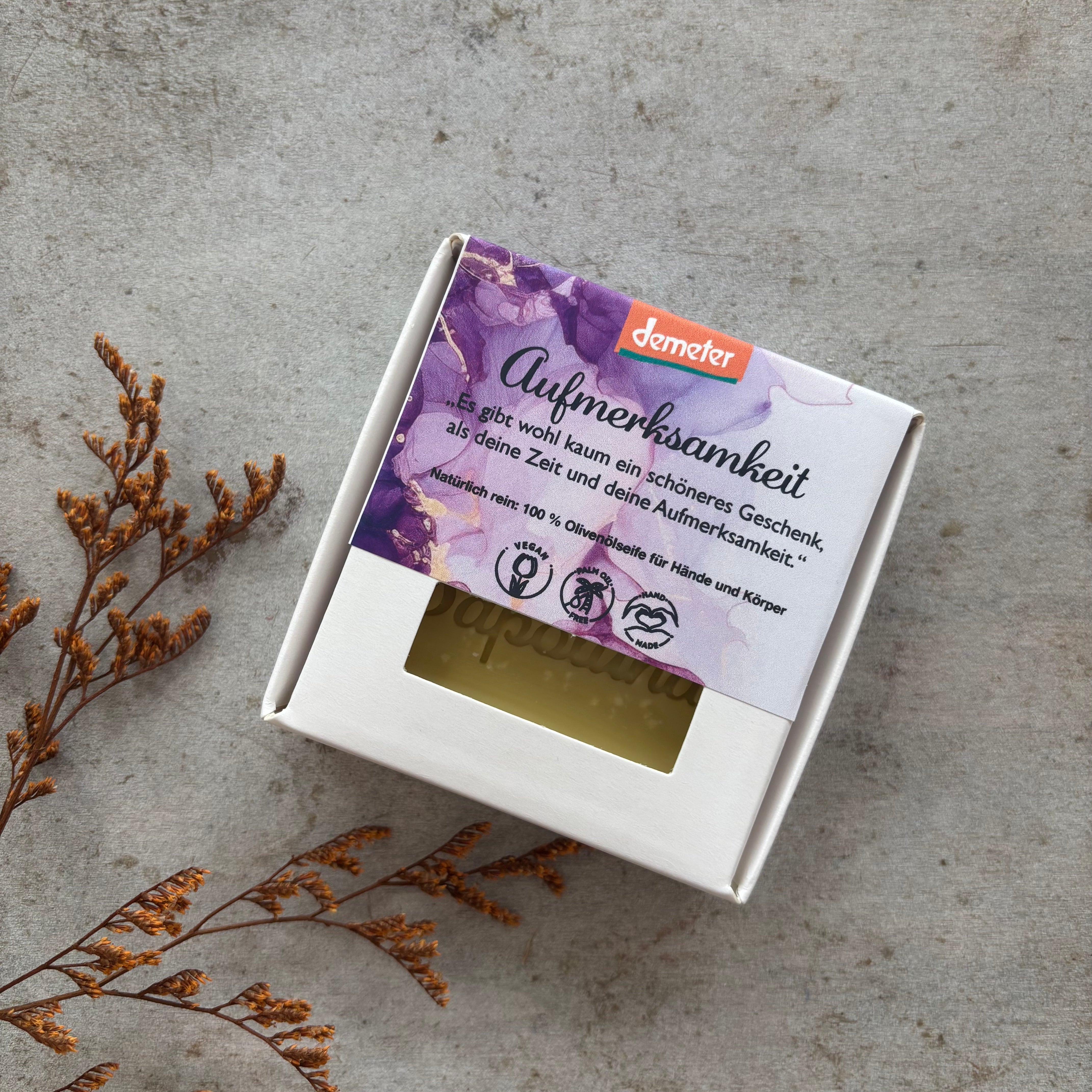Aufmerksamkeit - Olivenölseife