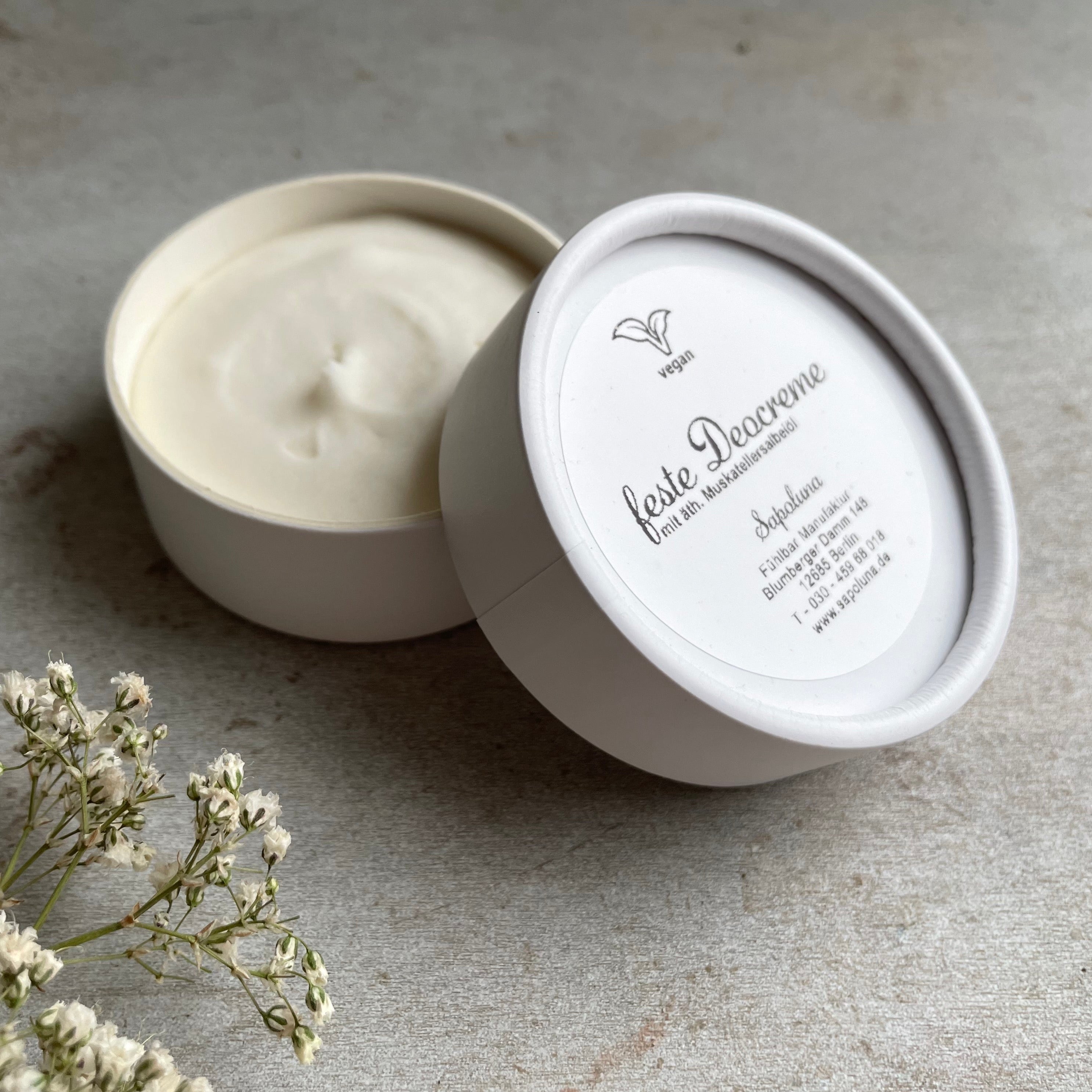 Bio-feste Deocreme Muskateller Salbei vegan 25g