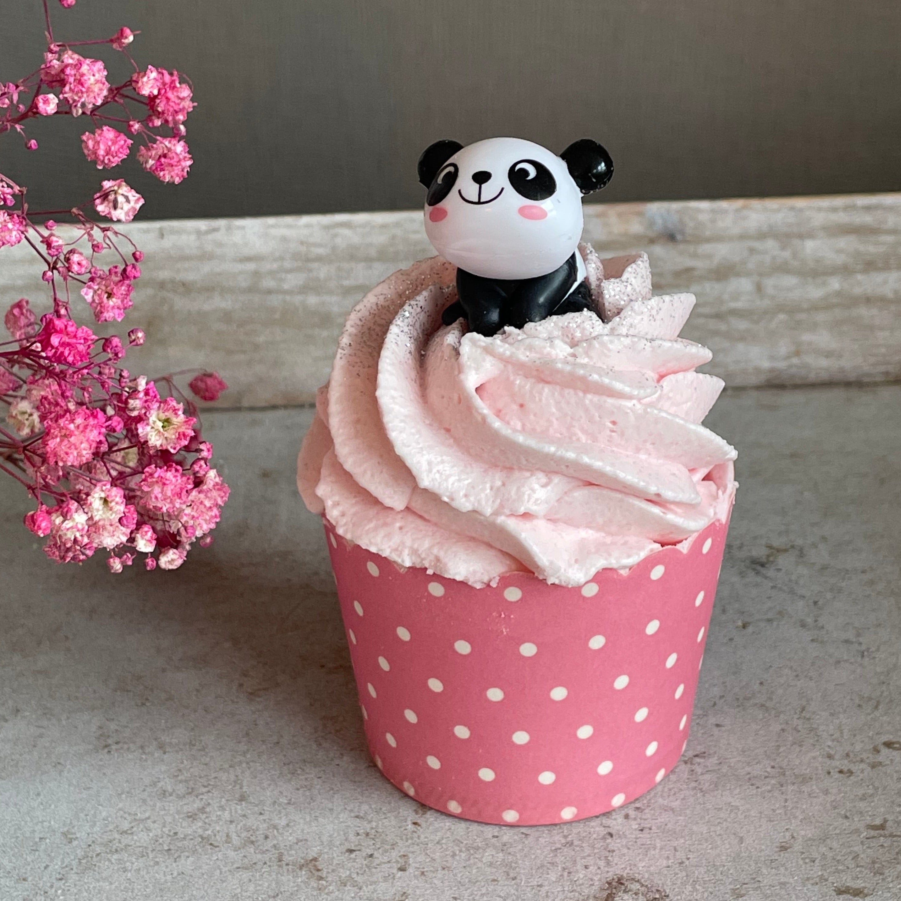 Badecupcake #Erdbeere - Panda