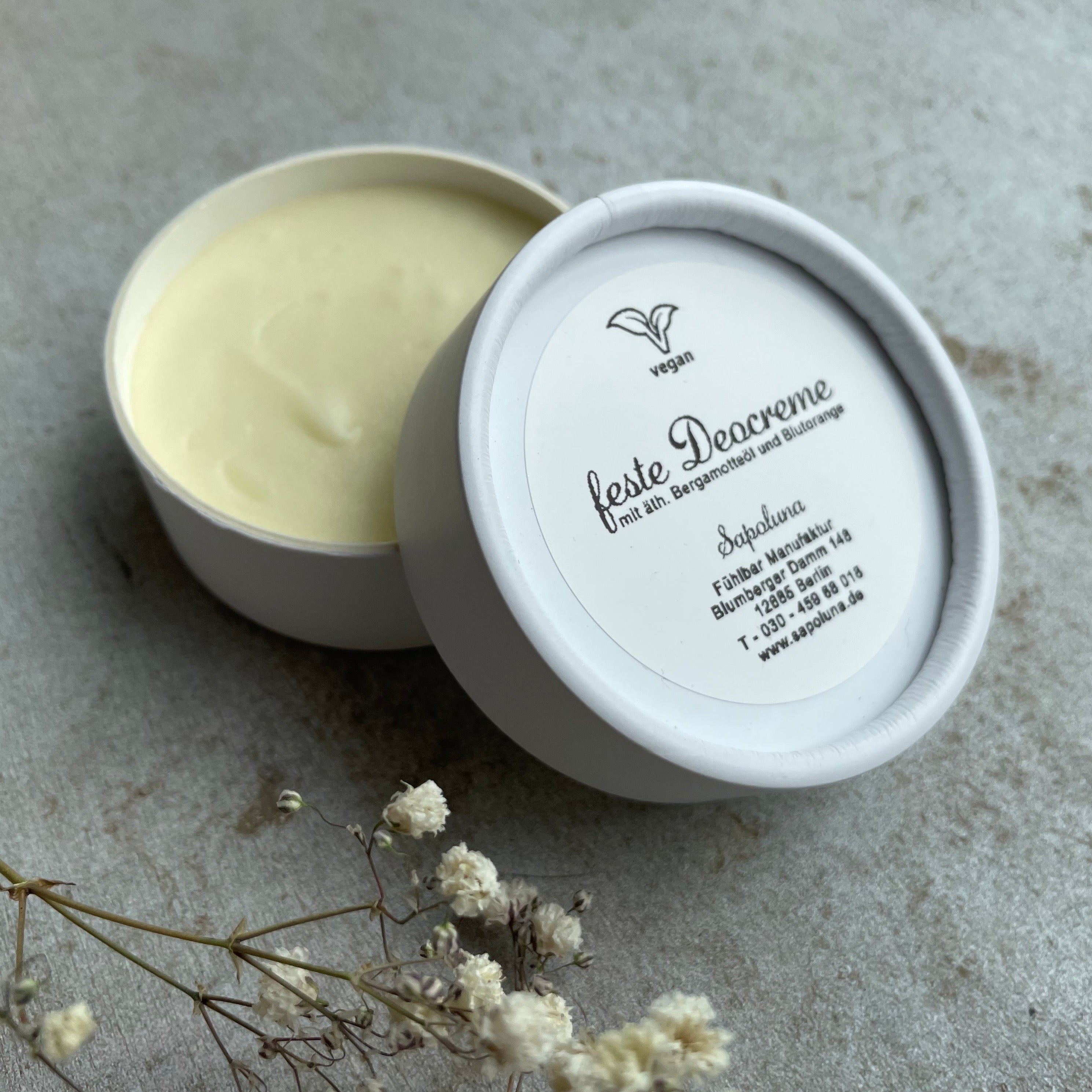 Bio-feste Deocreme Blutorange & Bergamotte vegan 25g