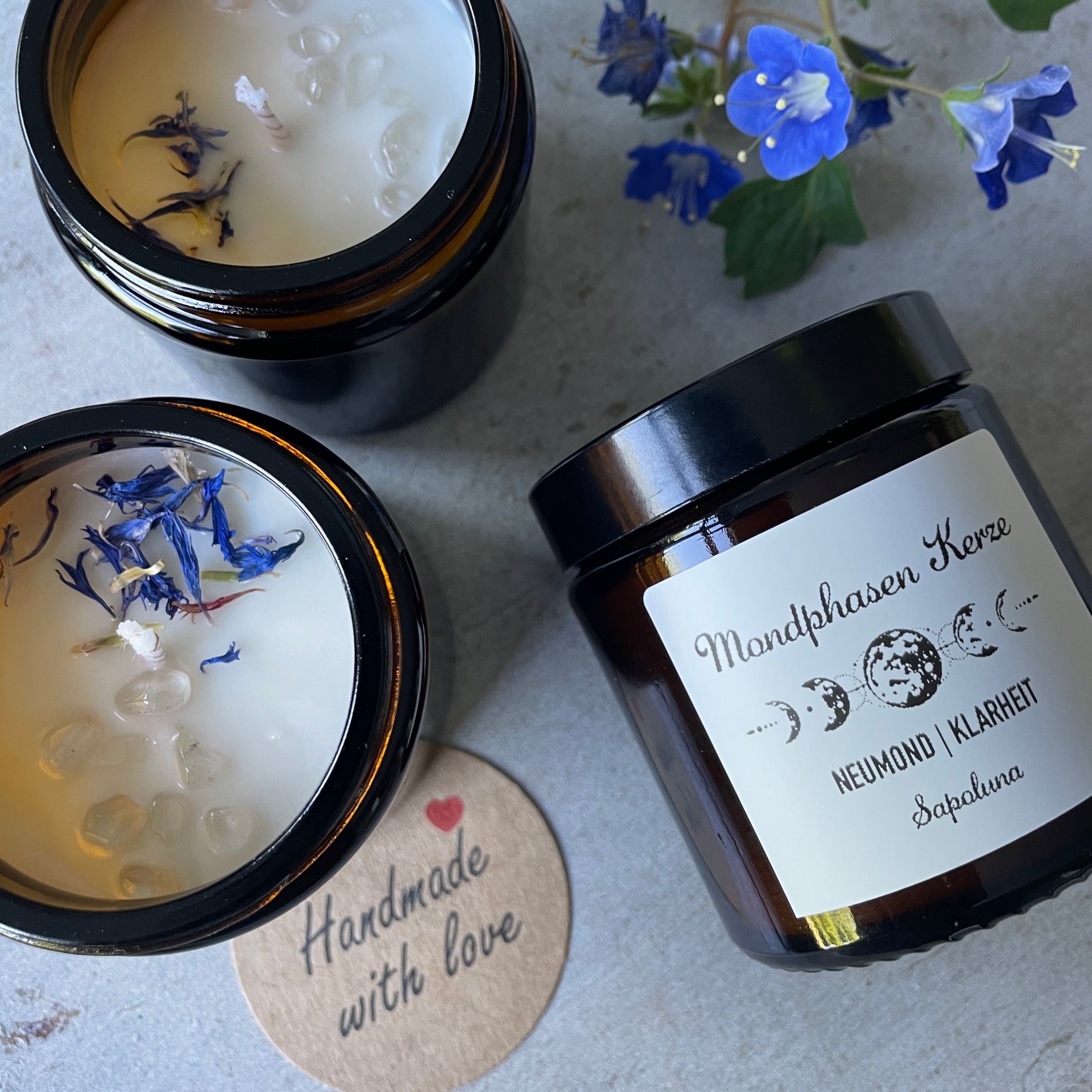 Neumond | Klarheit / eine Sojawachs Duftkerze mit Zitronengras 90g