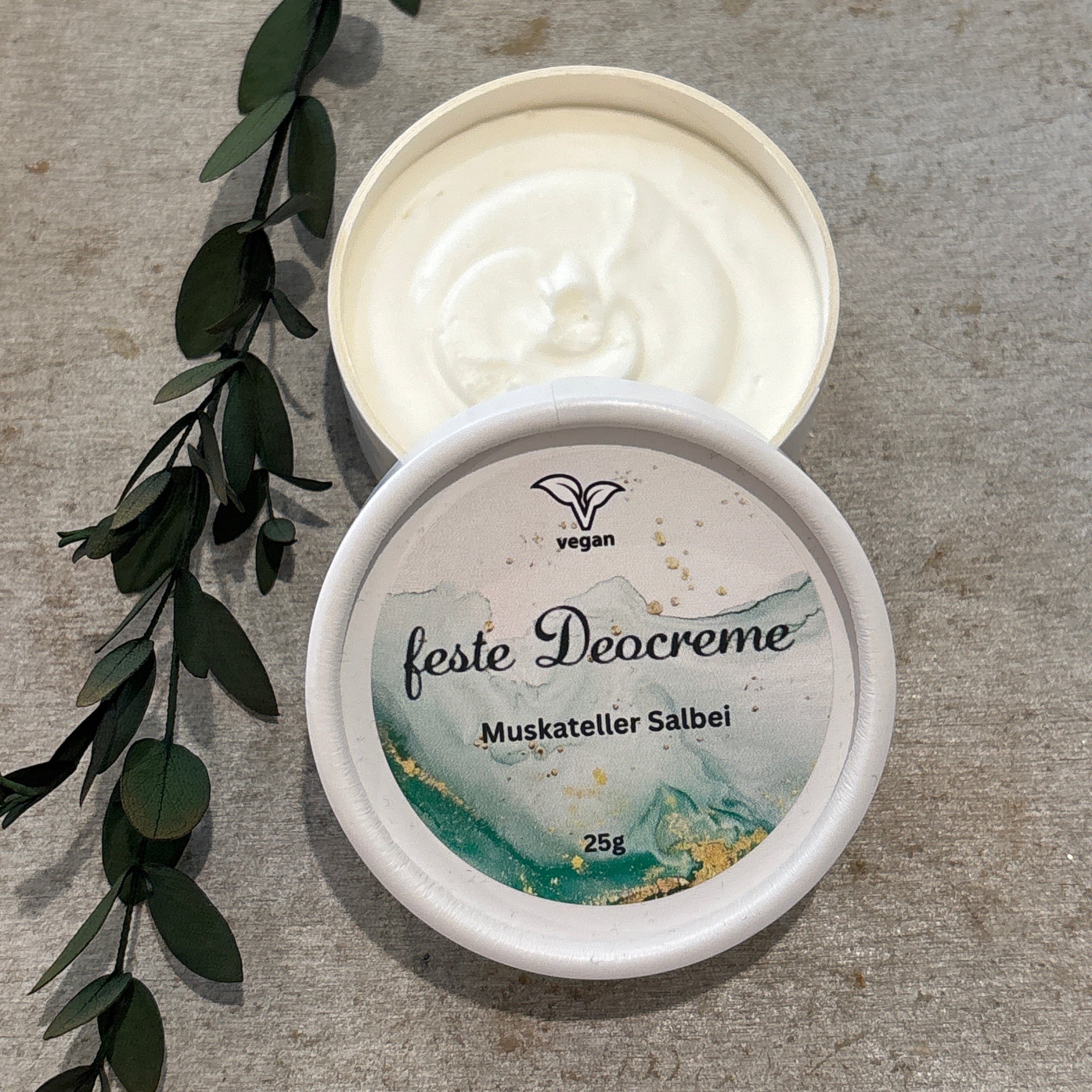 Bio-feste Deocreme Muskateller Salbei vegan 25g