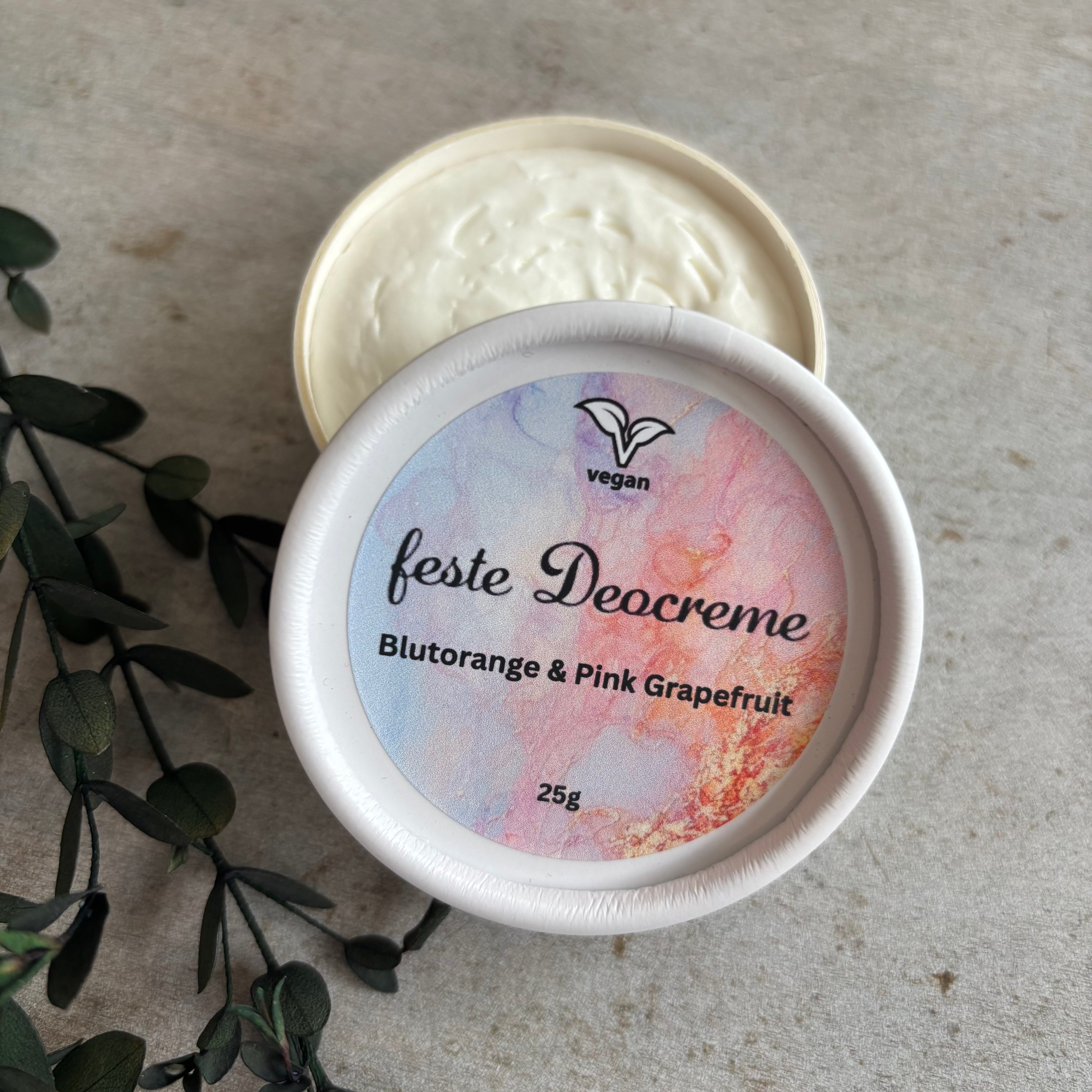 Bio-feste Deocreme Pink Grapefruit & Blutorange vegan 25g