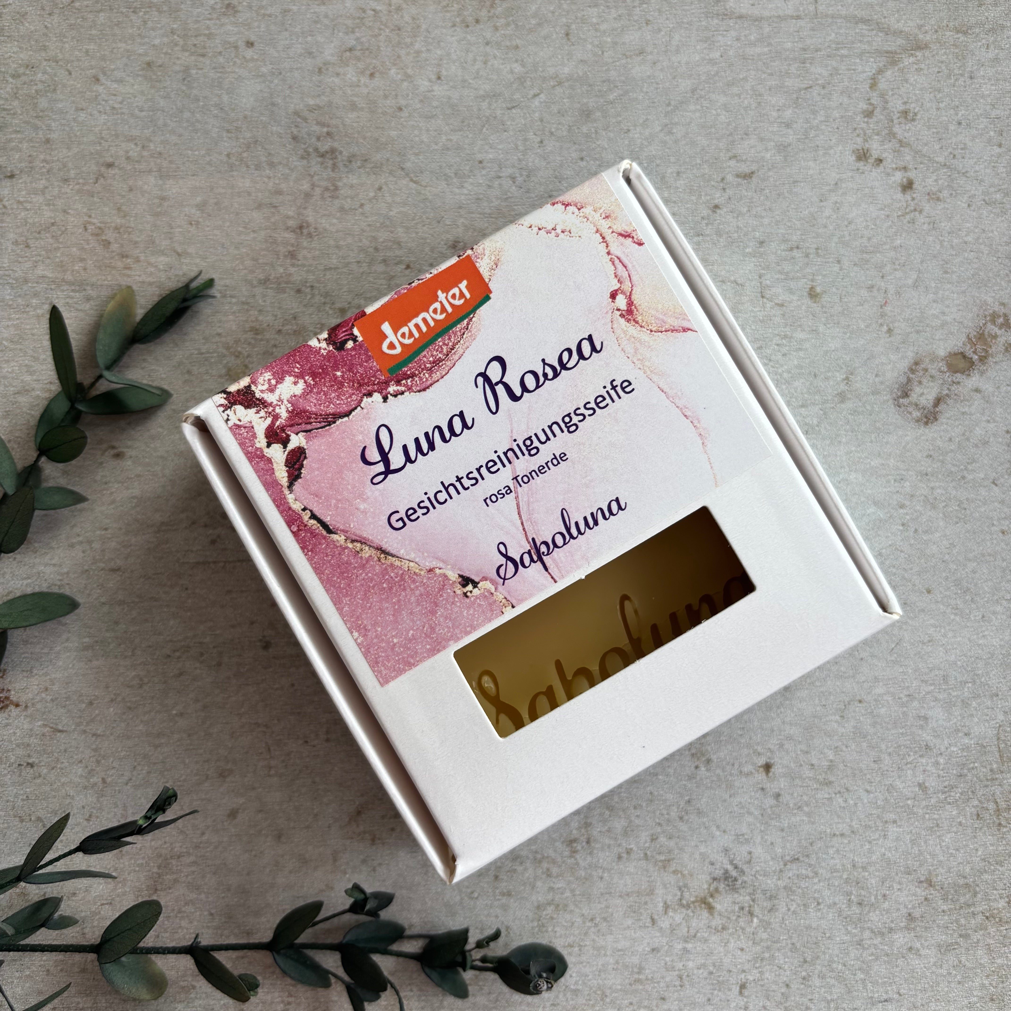 Luna Rosea - Demeter Gesichtsreinigungsseife mit rosa Tonerde 70g