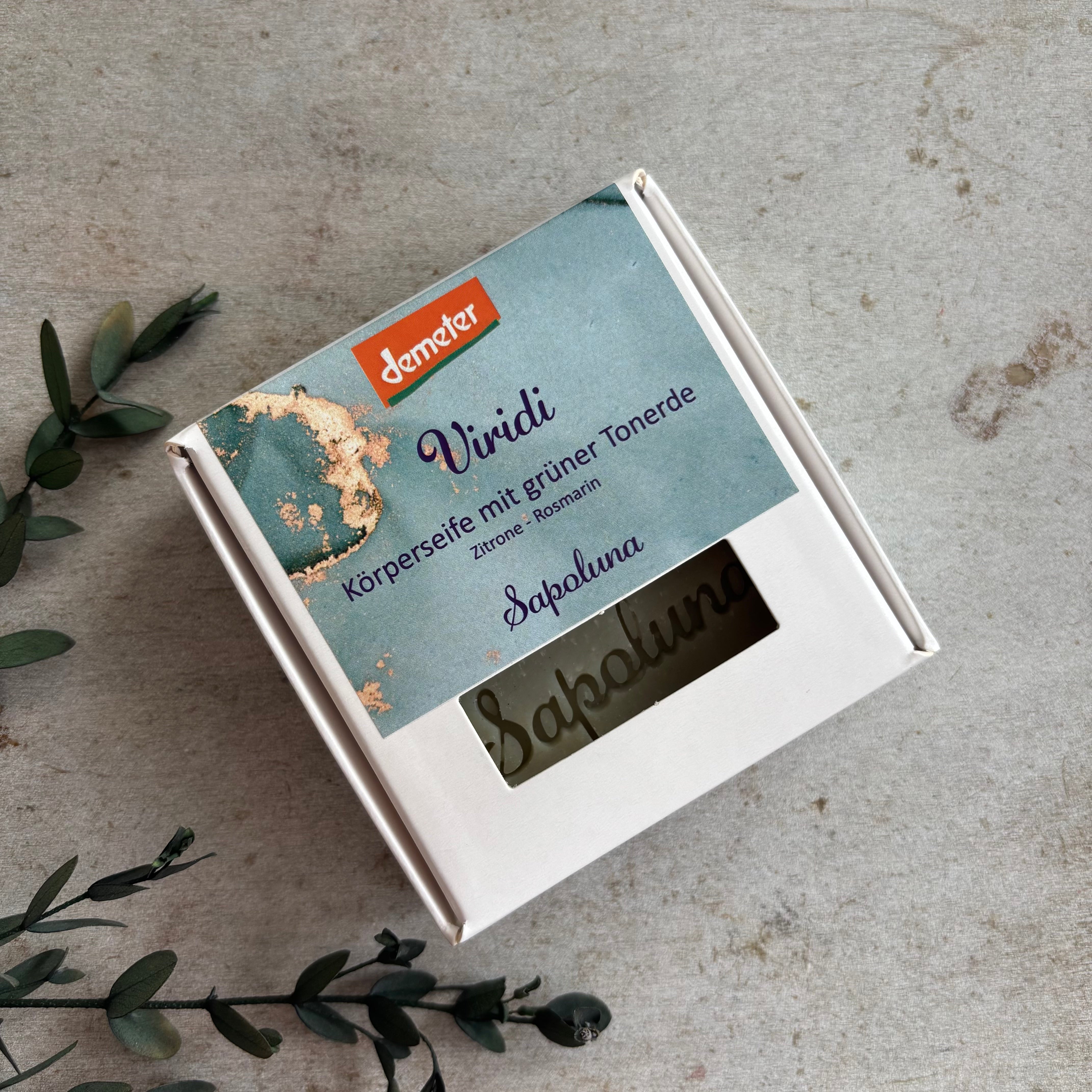 Viridi - Demeter Körperseife mit Rosmarin und Zitrone 70g