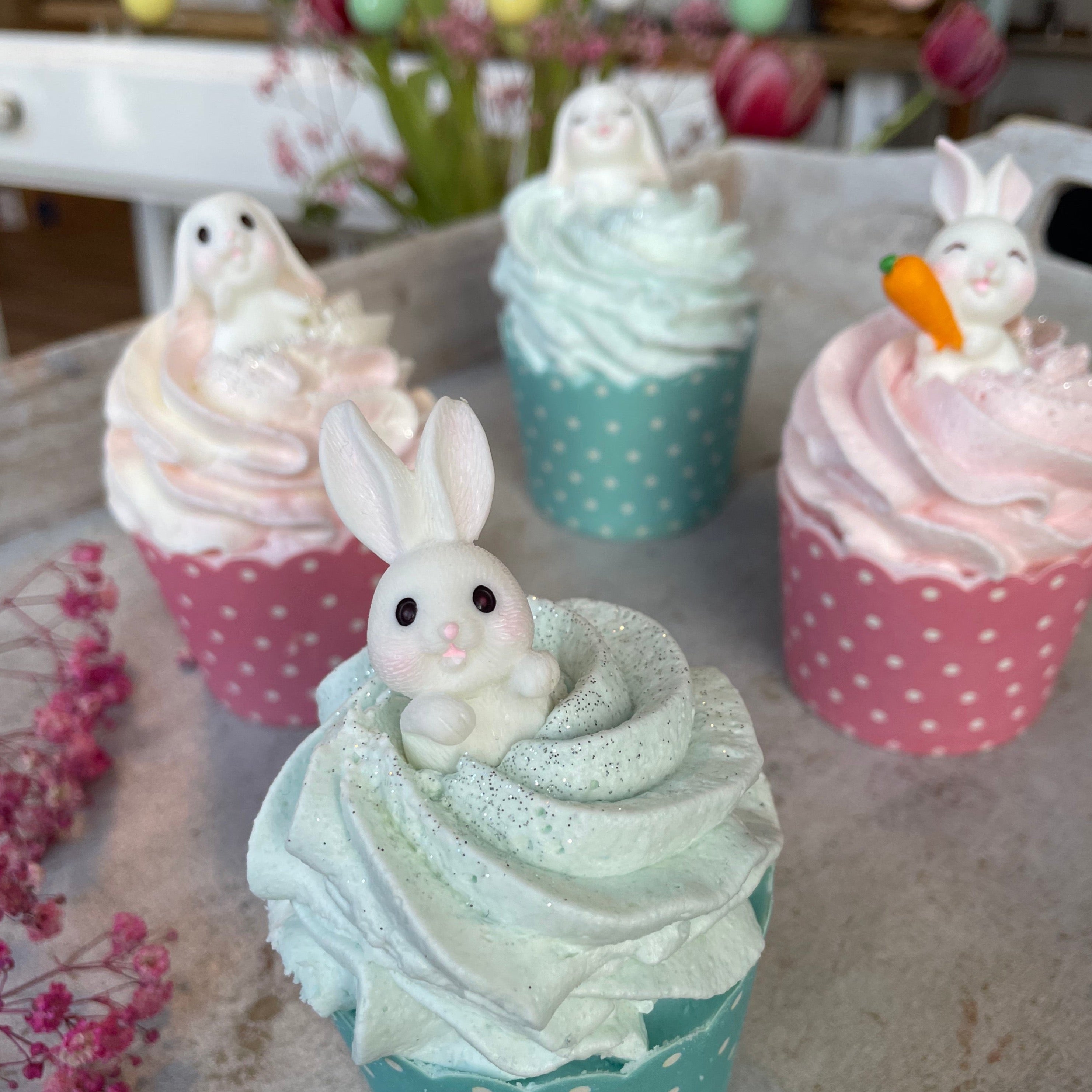 Badecupcake #Erdbeere - Osterhase / Hase