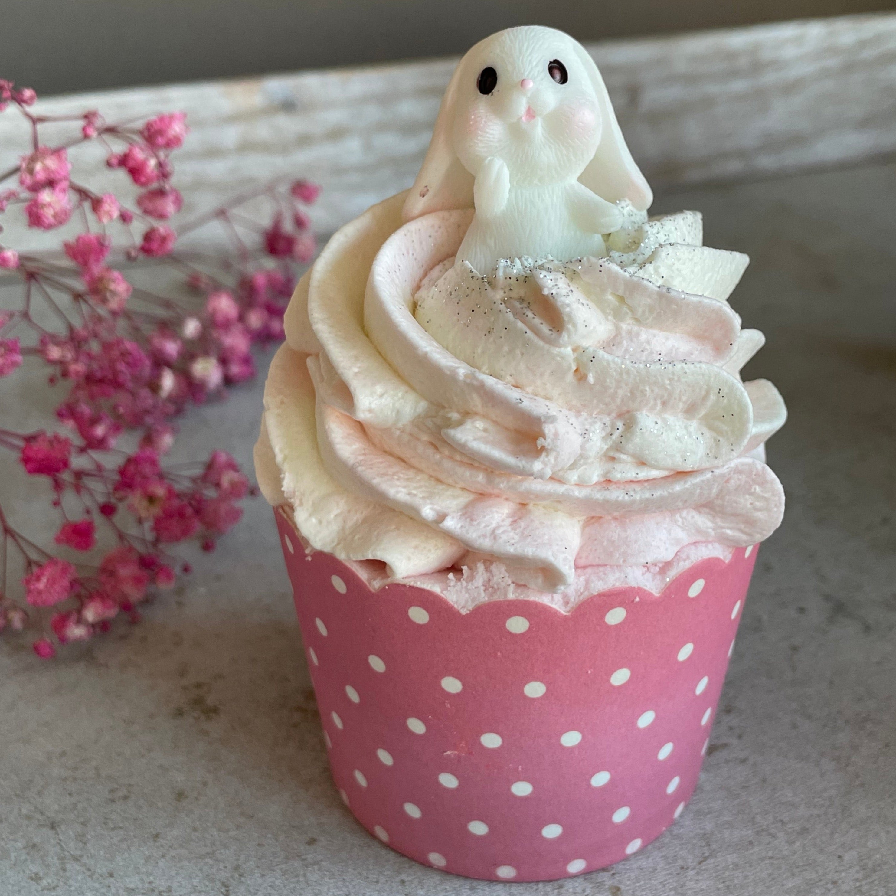Badecupcake #Erdbeere - Osterhase / Hase