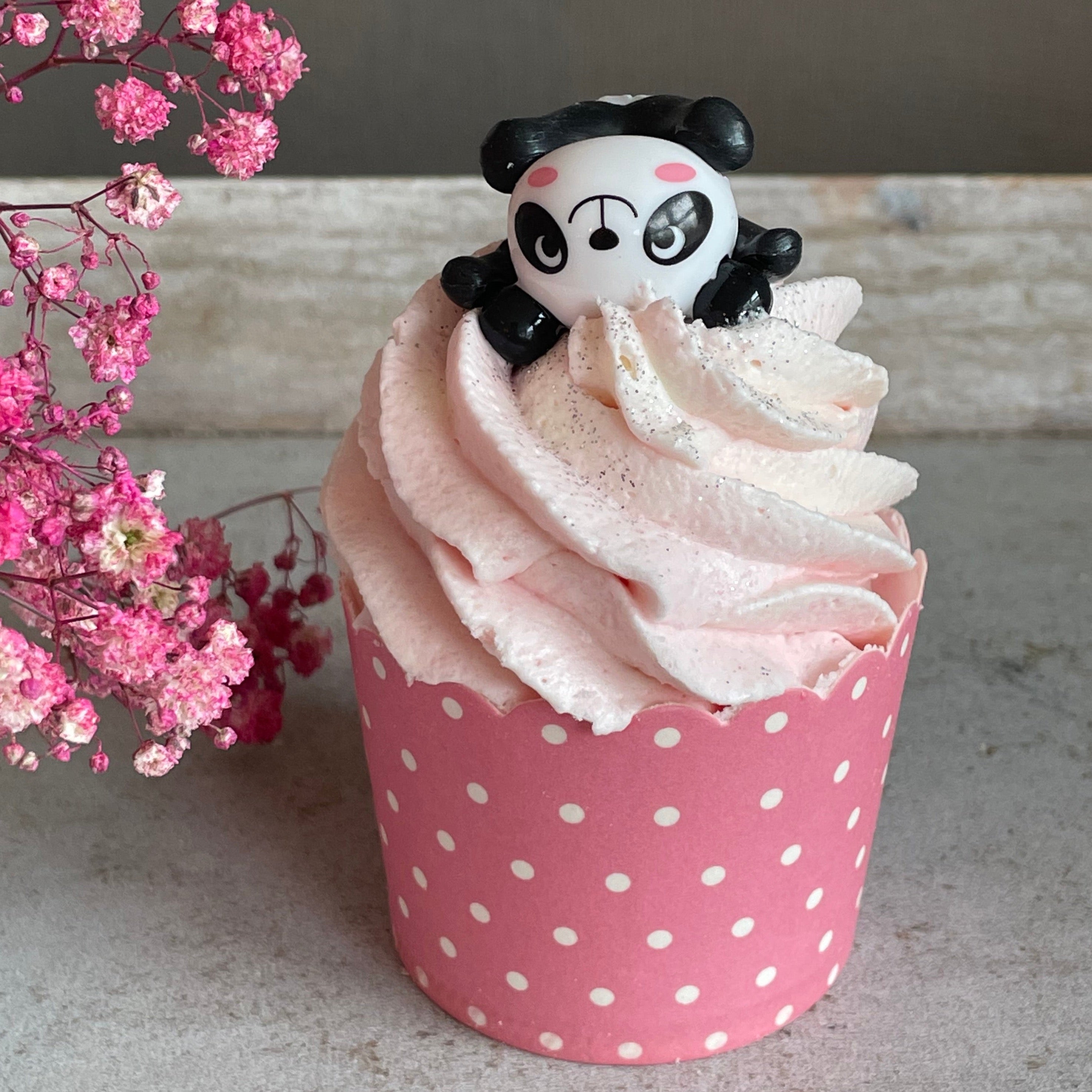 Badecupcake #Erdbeere - Panda