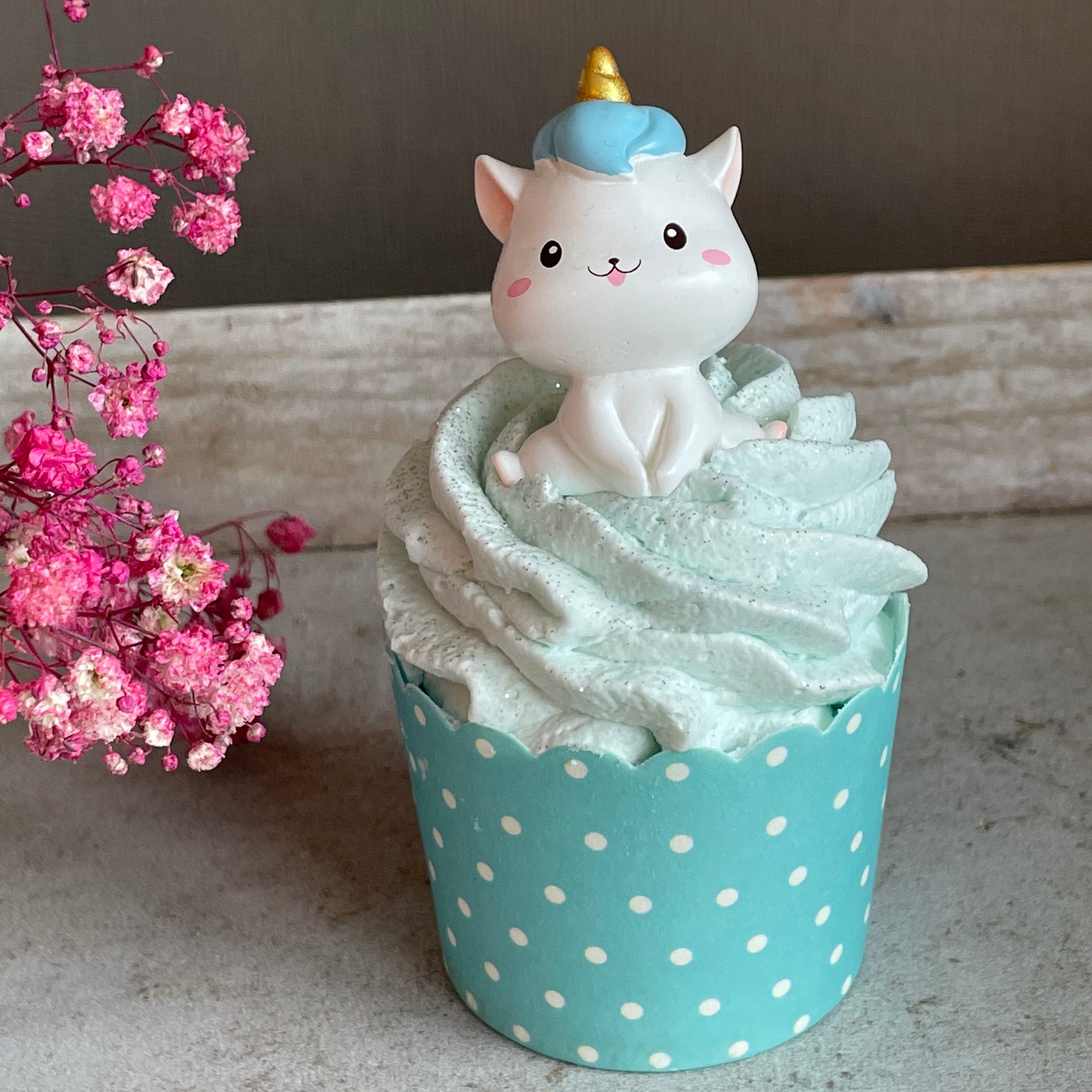Badecupcake #Erdbeere - Einhorn