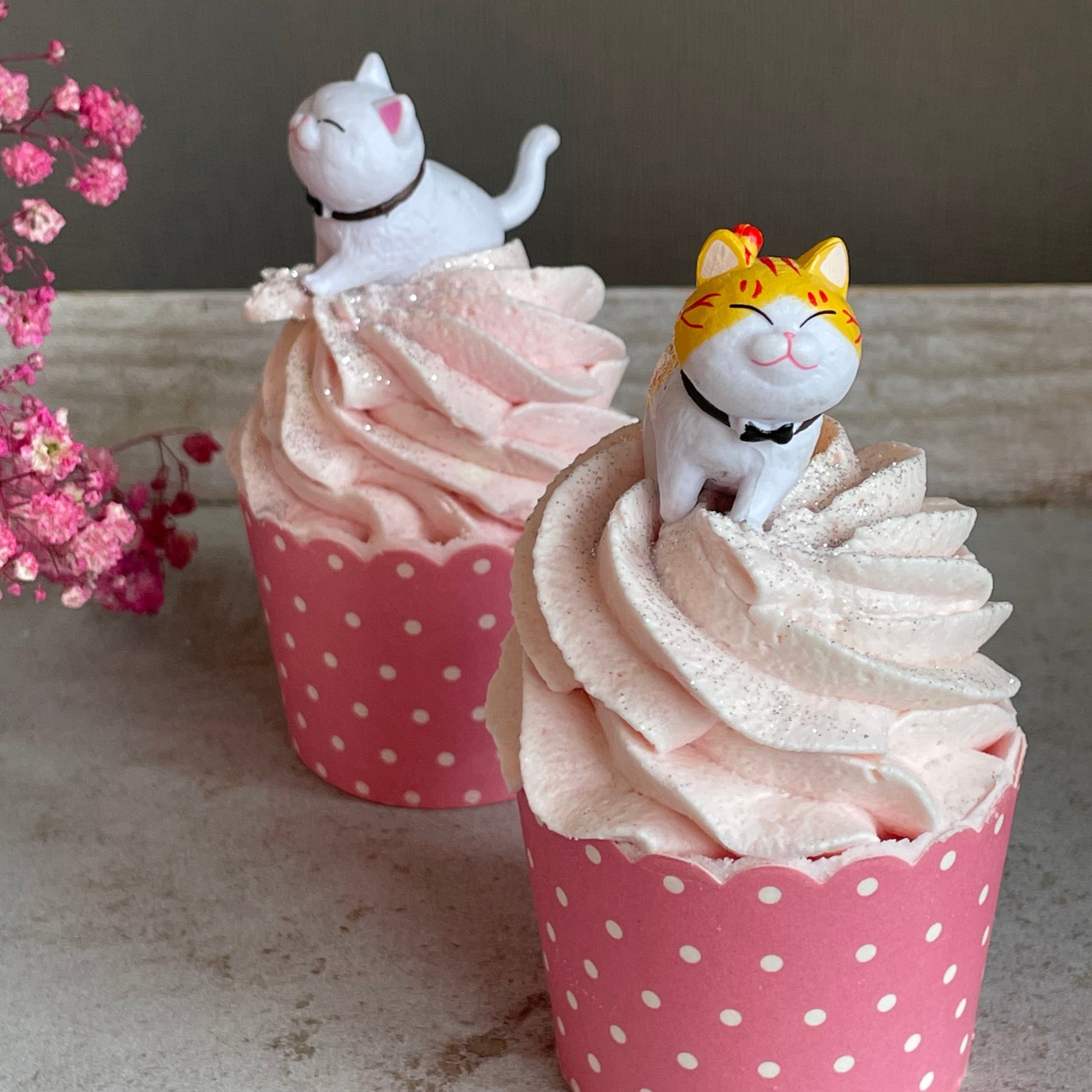 Badecupcake #Erdbeere - Katze