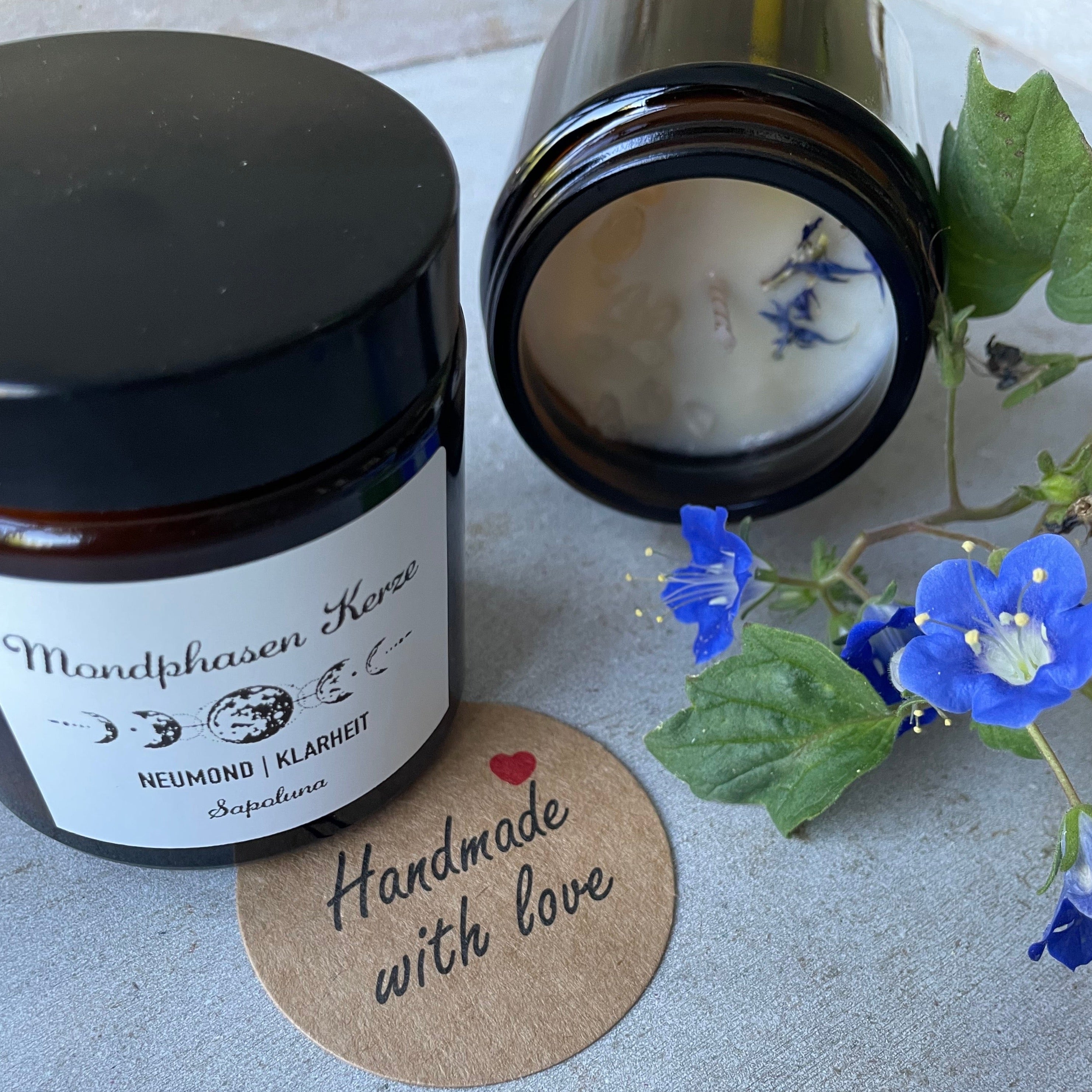 Neumond | Klarheit / eine Sojawachs Duftkerze mit Zitronengras 90g