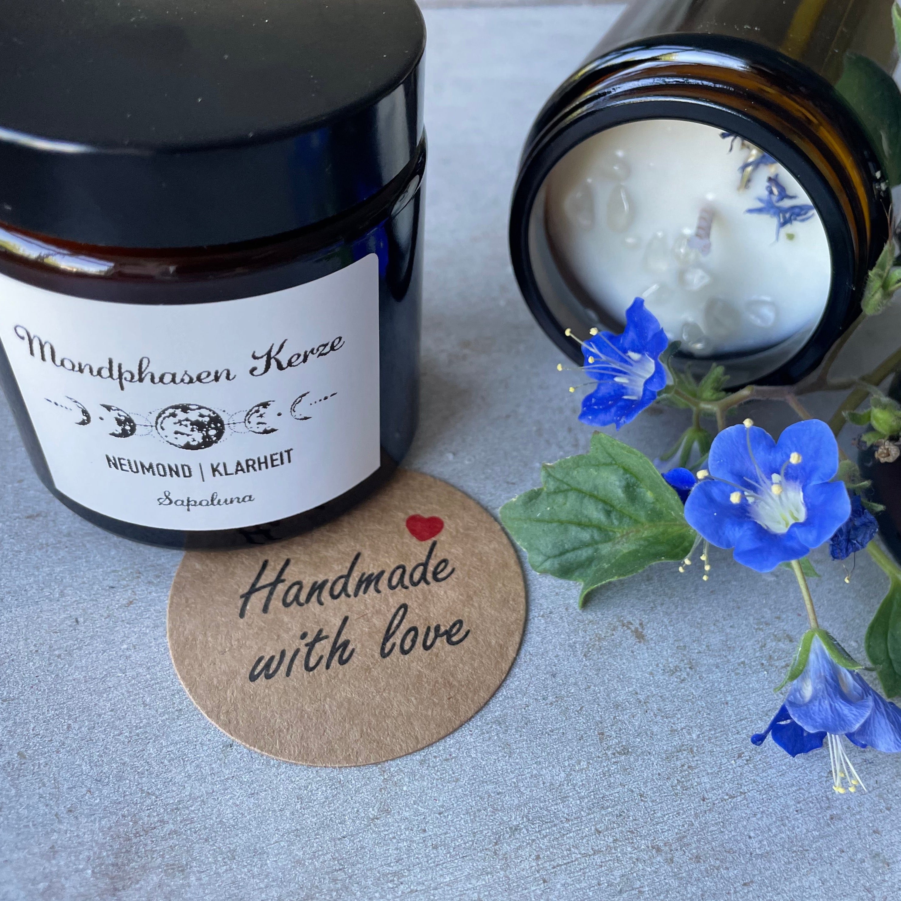 Neumond | Klarheit / eine Sojawachs Duftkerze mit Zitronengras 90g