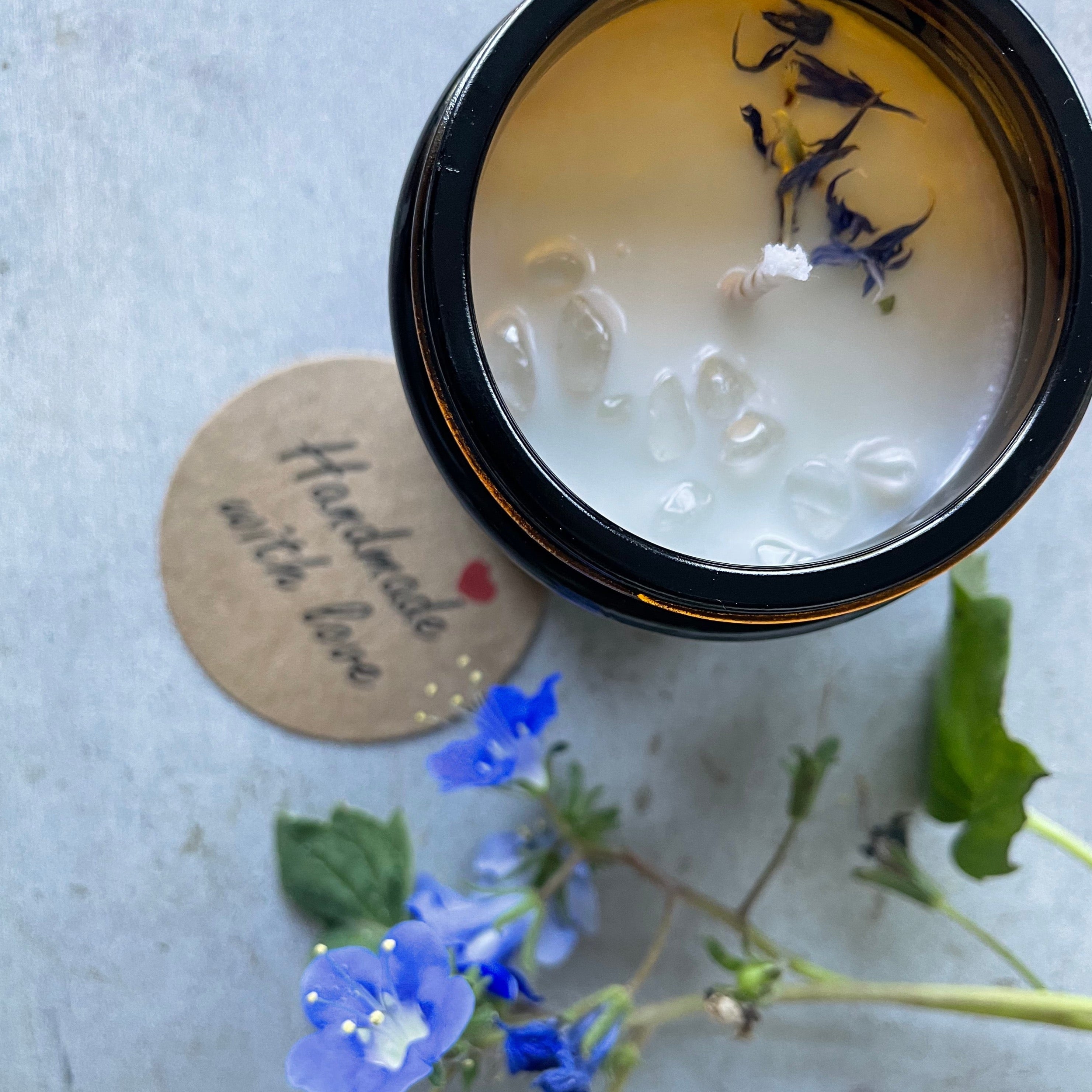 Neumond | Klarheit / eine Sojawachs Duftkerze mit Zitronengras 90g